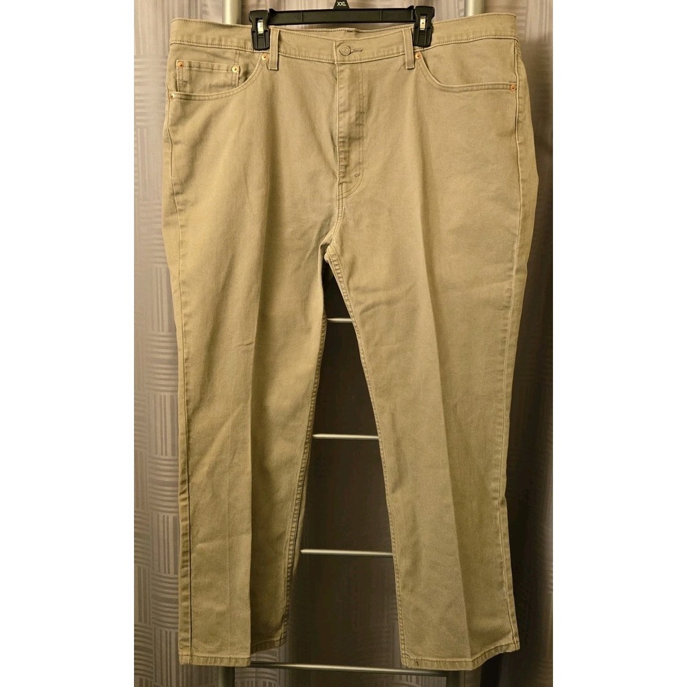 Levi's 511 Slim Fit Jeans Mens 44x30 (Fits 44x28) Light Tan Beige Stretch Denim